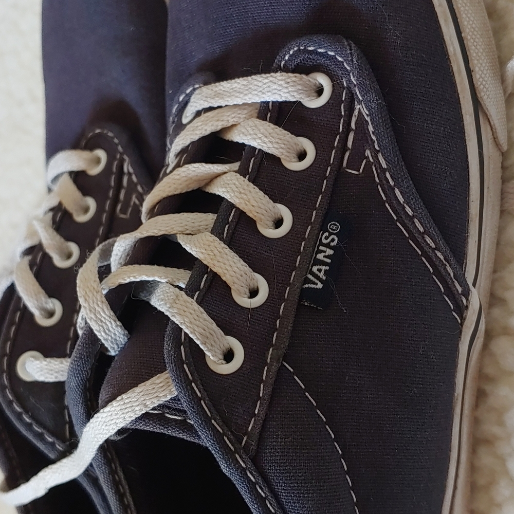 Vans Womens Gray Canvas Low Top Oxford Style Shoes,  Size 6 - Picture 10 of 12